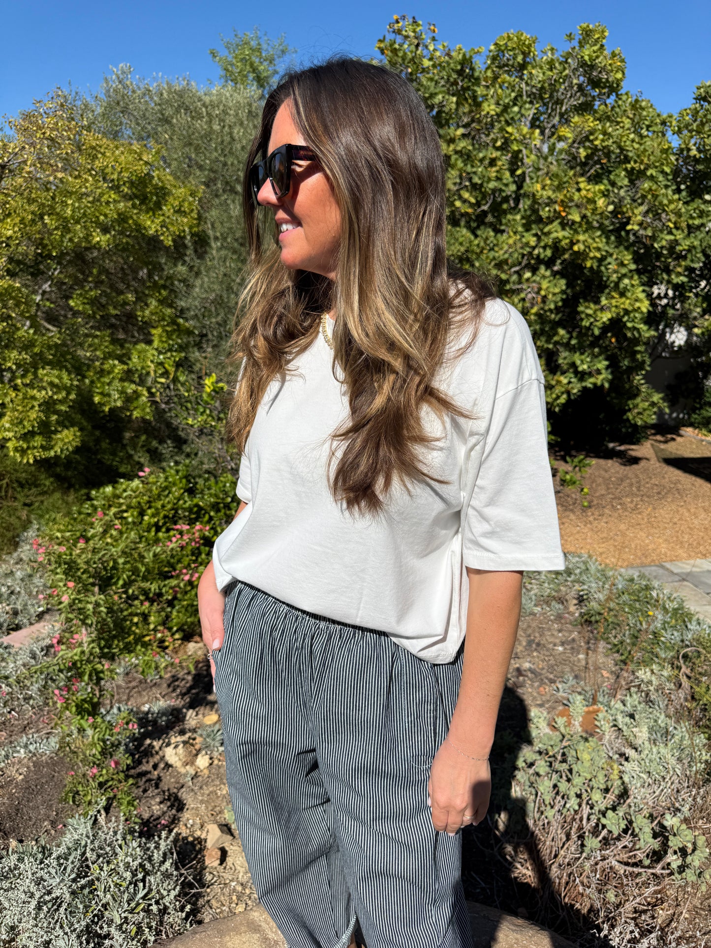 White Boxy Tee