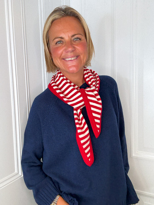 Striped Knit Scarf